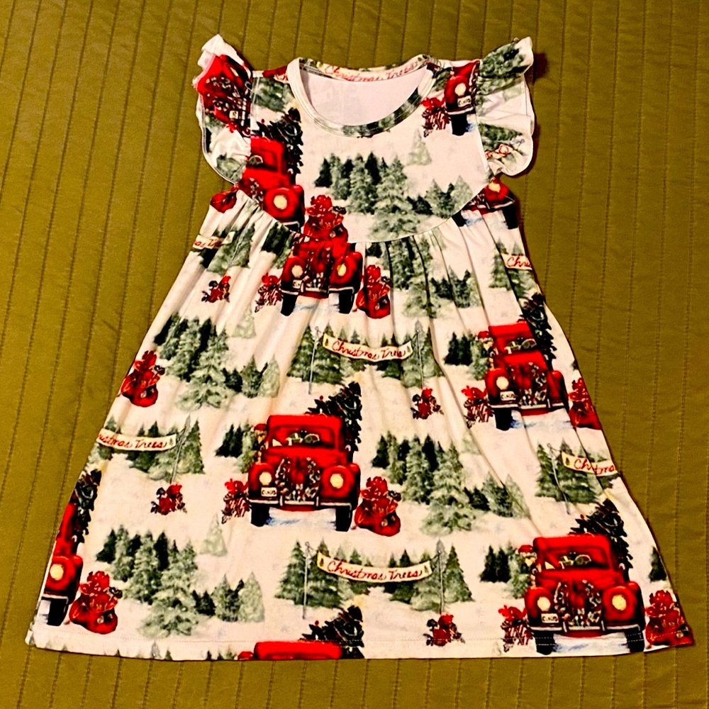 Size 4t Pearls and Piggytails Christmas Red Truck